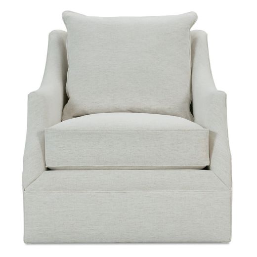 Kara Swivel Chair in Nomad Snow - Rowe Furniture