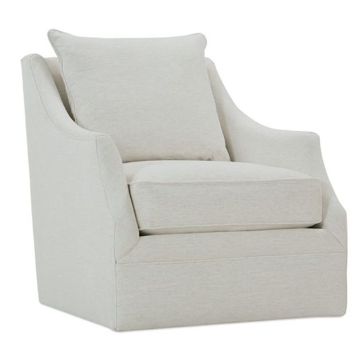 Kara Swivel Chair in Nomad Snow - Rowe Furniture