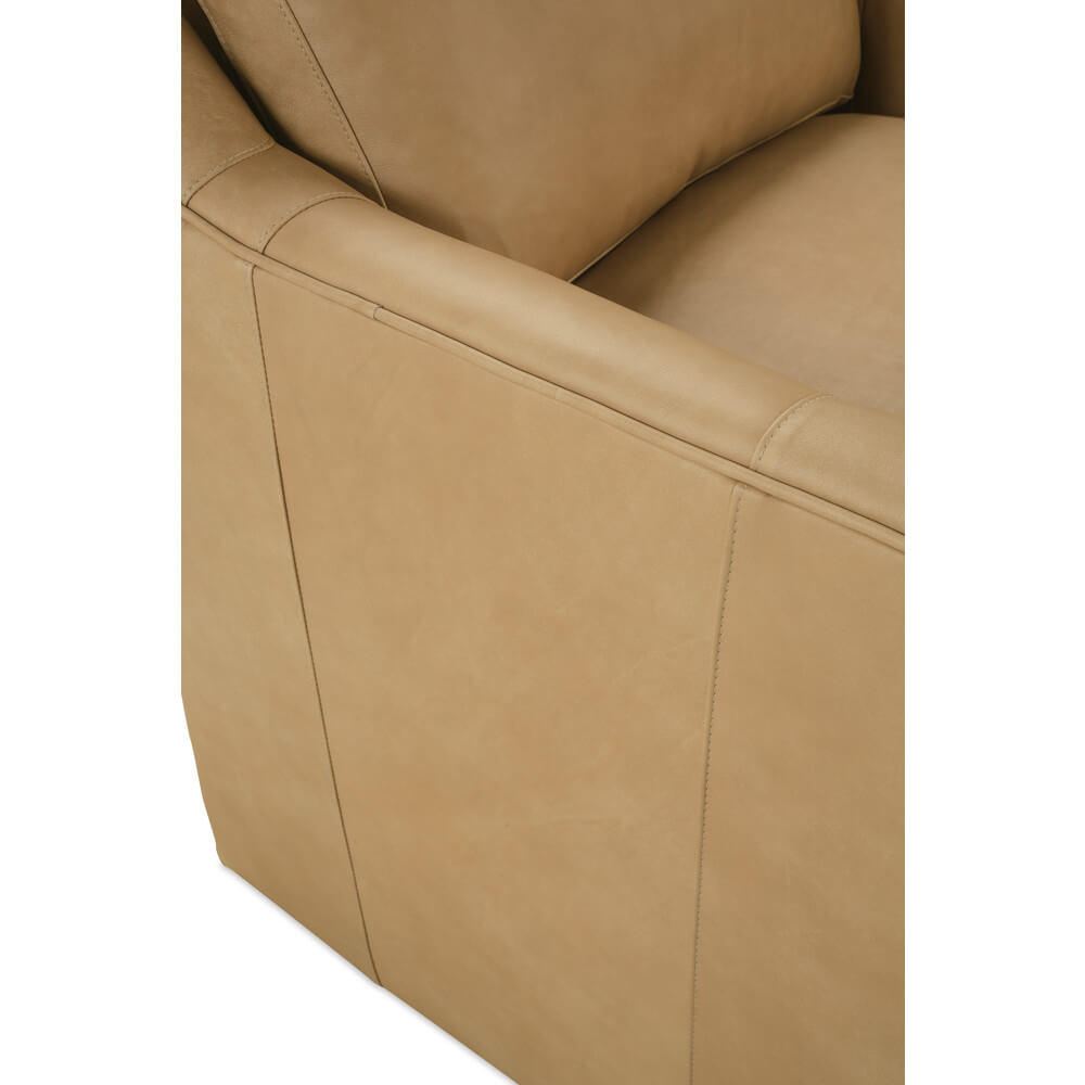 Butterscotch Madeline Leather Swivel Chair - Rowe Furniture