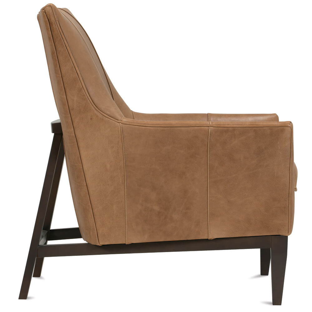 Nugget Leather Thatcher Chair - Rowe Furniture