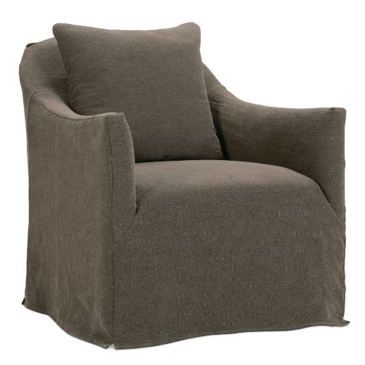 Picture of Mocha Noel Slipcovered Swivel Chair