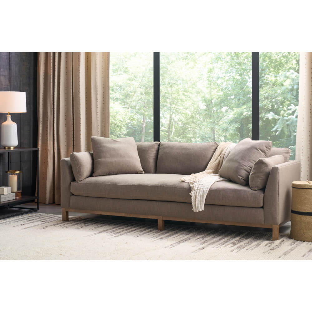 99” Boden Sofa Mocha Kidproof Texture Rowe Furniture