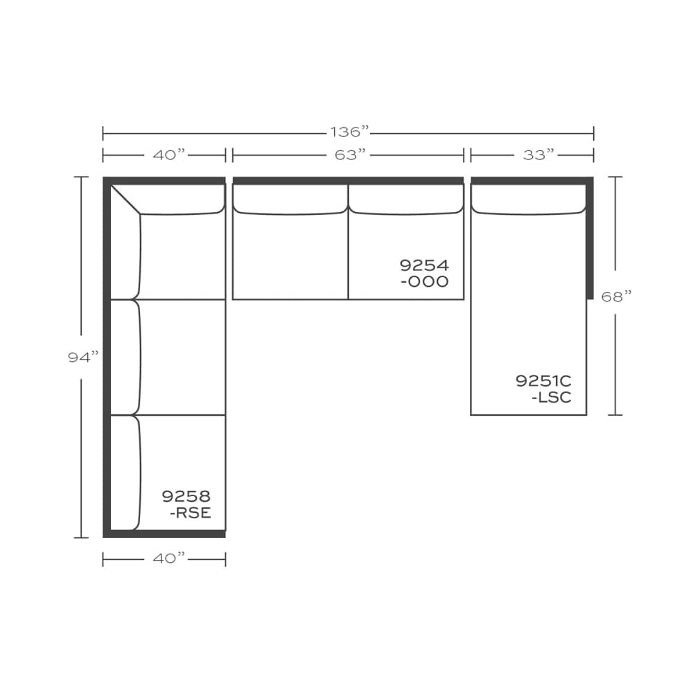 Brentwood Sectional - Rowe Furniture